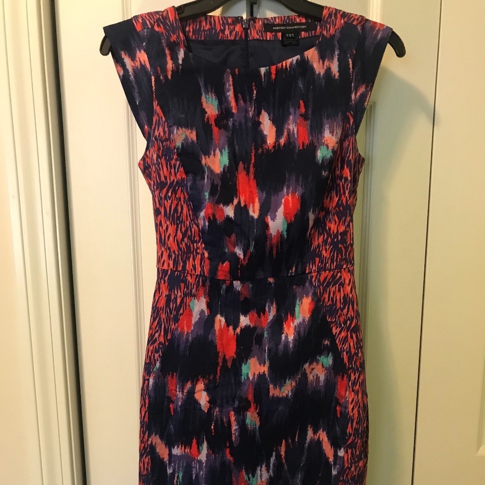 French Connection colorful sheath dress size 6